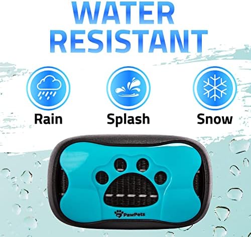 PawPets Rechargeable Anti Bark Collar - No Shock Training Dog Collar - Humane with Vibration and Sound Barking Collar for Small Medium Large Dogs - 2 Pack Blue Orange (Rechargeable)