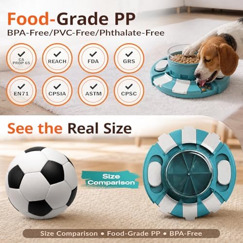 KADTC 2 Level Dog Puzzle Toy, Slow Feeder & Enrichment & Treat Dispenser