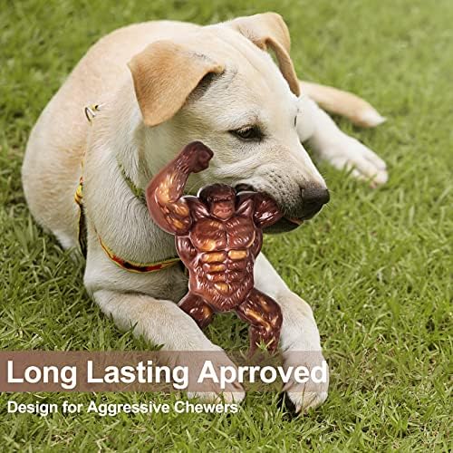 PETSTA Indestructible Dog Toys for Aggressive Chewers, Extreme Tough Toys for Large Dogs, Real Beef Flavored, Dog Bone for Medium/Large Dogs Breed, Gifts for Dogs