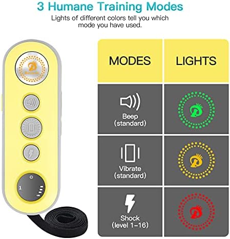 Bousnic Dog Shock Collar with Remote - for Dog 10-120lbs 1000ft Waterproof Rechargeable e Dog Training Collar for Small Medium Large Breed Dog with Beep/Vibrate/Safe Shock & Indicator Light