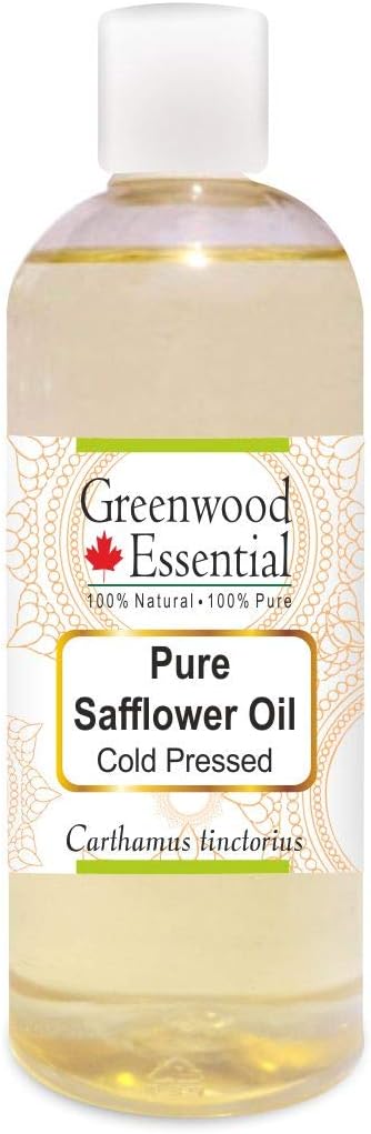 Deve Herbes Pure Safflower Oil (Carthamus tinctorius) Cold Pressed 200ml (6.76 oz)