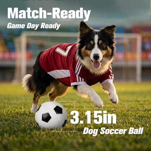 Pet Prime Interactive Dog Soccer Ball Toy Automatic Active Rolling Ball for Dogs Motion Activated with LED Light Rechargeable Self Moving Toy for Small Medium Large Dogs to Play