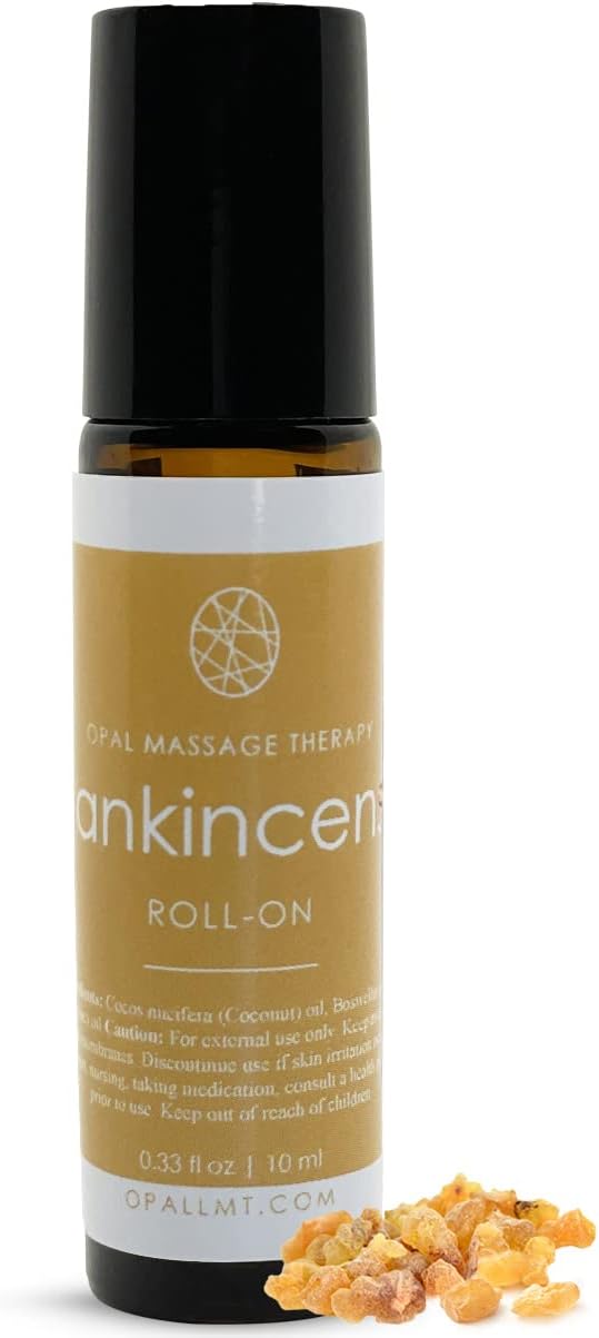 Premium Essential Oil Roll On Opal Massage Therapy 100% Natural & Pure 10 ML Roll On, Keep it Simple, Keep it Natural and Enjoy the Benefits (Frankincense)