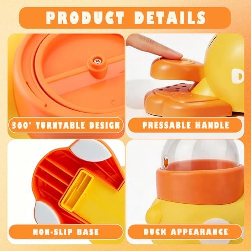 2PCS Duck Treat Dispenser for Dogs to Train Problem-Solving Skills,Dog Slow Feeder Puzzle Toy Prevents Bloating, Interactive Treat Dispensing Toy for Small Cats, Dogs