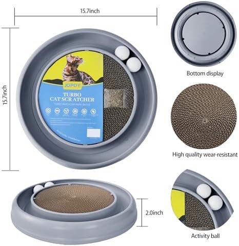 Cat Scratcher Toy Ball Track (Gray)