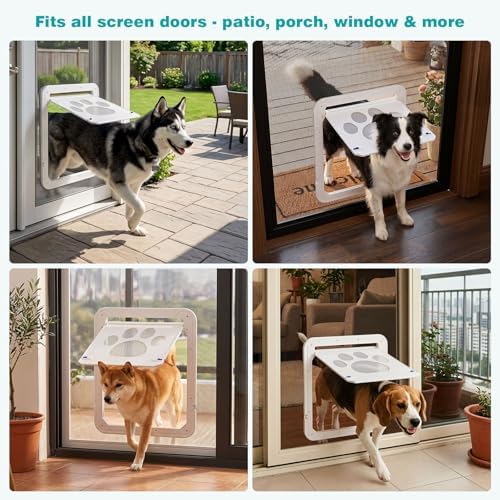 Ownpets Dog Screen Door 12"x14" Fits Large Dogs Up 80 lbs & Small Breeds