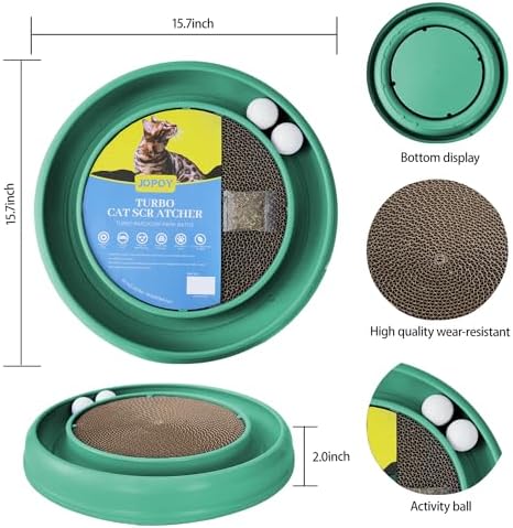 Cat Scratcher Toy Ball Track (Green)