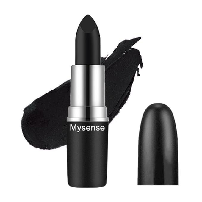 Mysense Black Face Body Paint Stick, Waterproof Eye Black for Baseball Softball Football Lacrosse, Lipstick Facepaint Stick for Halloween SFX Skull Zombie Vampire Skeleton Clown Makeup