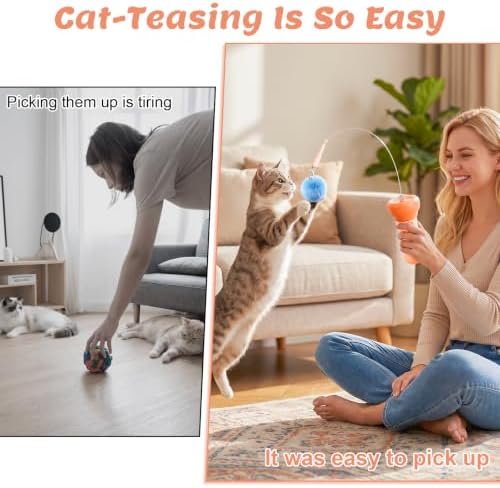 Cat Toys for Indoor Cats, Interactive Cat Toy，Yellow