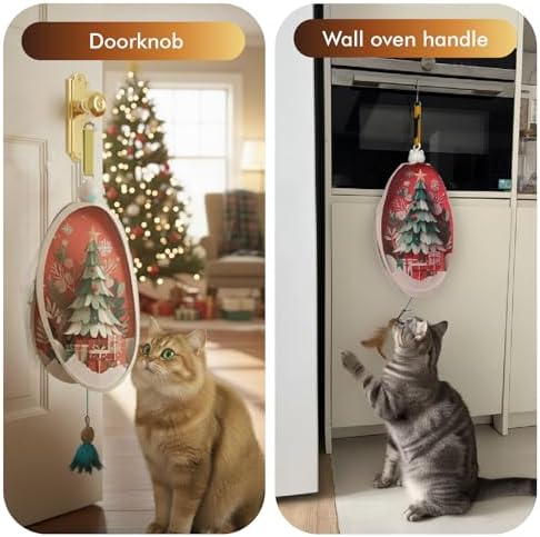 OtterVerz 11 Interactive Cat Toys for Indoor Cats, Automatic Concealed Hide and Seek Hanging Feather Cat Toy, Rechargeable Motion-Activated Enrichment Toys for Bored Adult Cats (Tree Pattern)