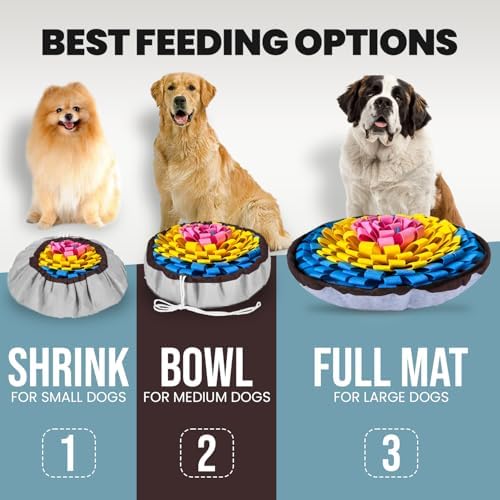 PET ARENA Adjustable Snuffle Mat Dog Puzzle Toy for Slow Feeding