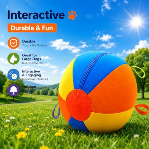 Herding Ball for Dogs, 22.3" XL Outdoor Exercise Toy for Medium Large Dogs