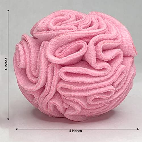 Glory To Dog Small Breed Snuffle Puzzle Ball Treat Foraging Dog Toy Pink