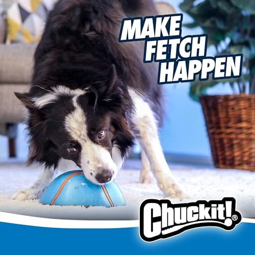 Chuckit! Indoor Super Slider Self-Fetch Squeaky Dog Toy, Durable Rubber