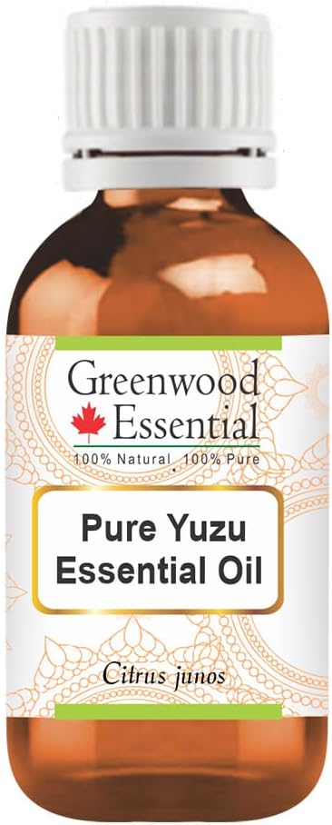Greenwood Essential Yuzu Oil (Citrus junos) | Cold Pressed | Natural | Undiluted | For Diluting Essential Oils | For Skin & Massage | Men & Women | 5ml (0.16 oz)