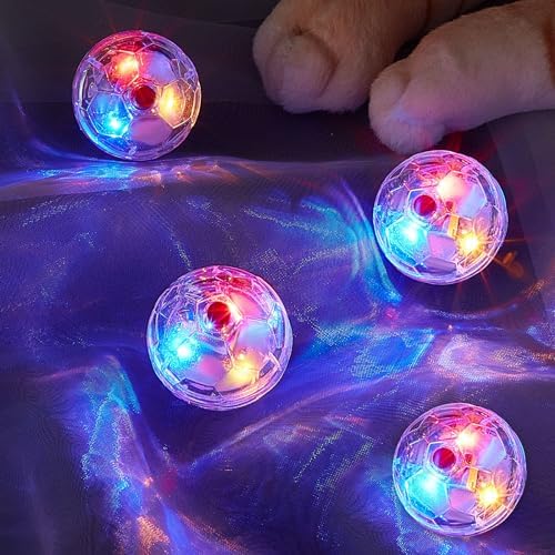 Sratte 6 Pcs Cat Ball Ghost Hunting Light up Toy, Clear