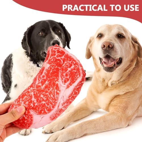 balacoo Simulated Steak Dog Chew Toy 9.05In Soft Oxford Cloth Squeaky