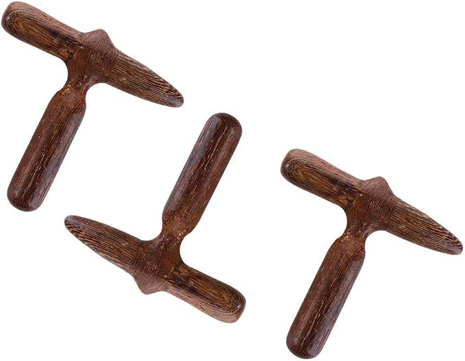 Leadigol Foot Massage Tool,Beauty Tools Trigger Point Foot Massage Sandalwood Acupuncture Acupoint Stick Cross Hammer Thin Face Chin Wooden Deep Tissue Massager,Manual Foot Massager(Wings Wood)
