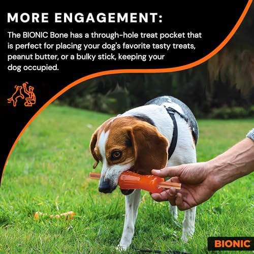 BIONIC Bone Dog Toy for Dogs Between 30-60+ lbs, Large