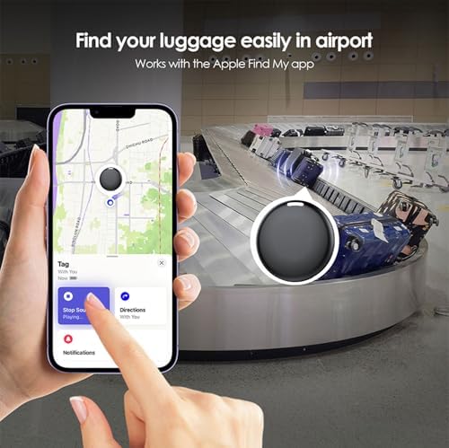 GPS Tracker for Vehicles No Subscription for iOS Only - 2 Pack | Undetectable Car Tracker, Precise Location Bluetooth Tag Compatible with Apple Find My for Key Luggage Kid Pet