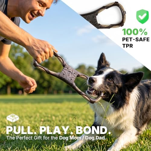 Tug of War Dog Toy, Interactive Dog Toys, Dog Chew Toys, Black