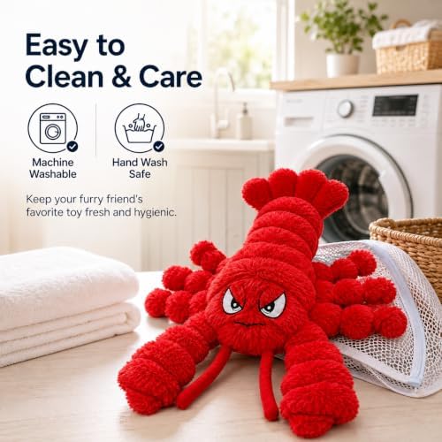 Dog Toys for Small Medium Dogs - Squeaky Plush Puppy Chew Toys with 3 Squeakers and Crinkle Paper, Interactive Pet Toys for Boredom Relief