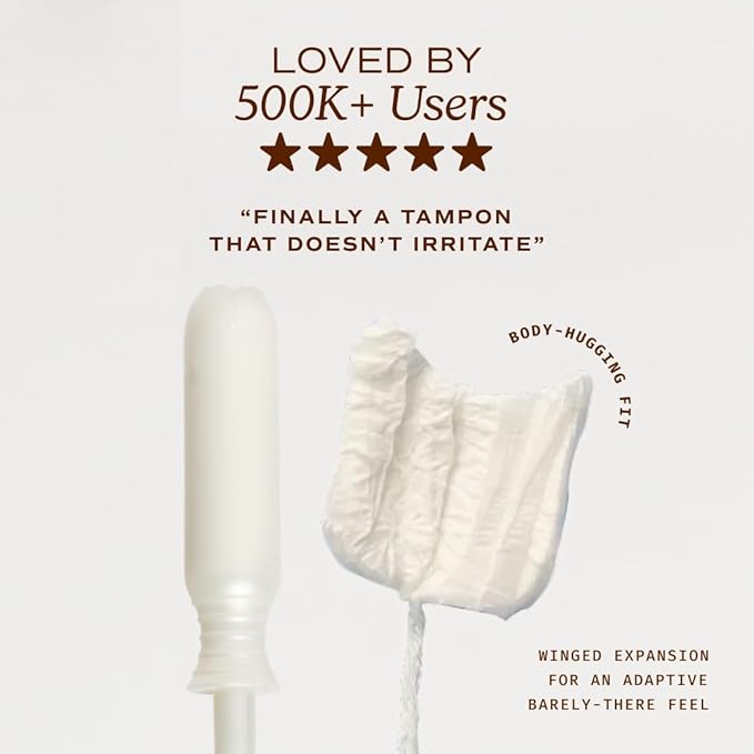 August Regular Tampons - Easy-Glide Long Applicators - 72-Pack 100% Organic Cotton Tampons for Women, Non-Toxic, Fragrance-Free, and Hypoallergenic (3 Boxes of 24)