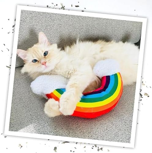 Meowijuana Rainbow Kicker Cat Toy and Blend Bundle | Refillable Catnip
