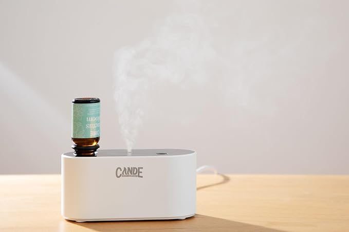 CE CRAFT Waterless Travel Diffuser Gift Set - Rechargeable Diffuser for Aromatherapy - Includes 3 Fragrance Oils - Fragrance Dispenser for Office and Home - Fruity, White