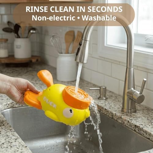 Duck Cat Treat Dispenser, 2026 New Duck Puzzle Feeder for Cats, Duckie Cat Feeder, Yellow Ducks Cat Feeder Toy, Food Dispenser Toy with Button, 2-in-1 Interactive Toy & Slow Feeder (2PC-Yellow)
