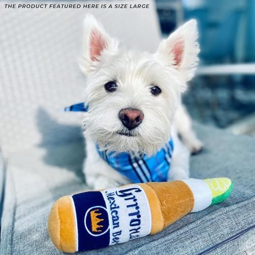 Haute Diggity Dog Grrrona Beer Bottle Plush Dog Toy, Drink Parody Chew Toys