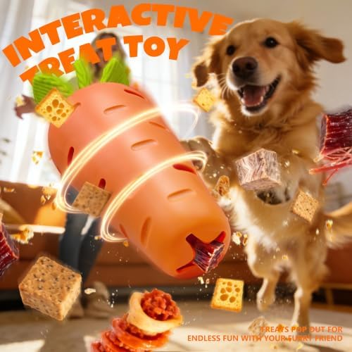 Squeaky Dog Toys Tough Carrot Toy for Aggressive Chewers Nylon