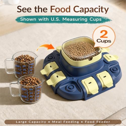 KADTC 2-Level Dog Puzzle Toy for IQ Training, Slow Feeder & Treat Dispenser