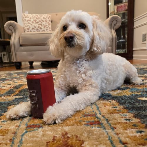 SPOT Fun Beverages Doc Pupper Can Vinyl Squeaker Toy for Small & Medium Dogs, Interactive & Chew-Friendly, Dr. Pepper Design, 4.5-Inch