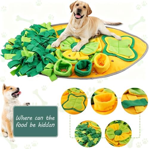 Snuffle Mat for Dogs and Cats, Interactive Nosework Feeding Puzzle Toy, Encourages Natural Foraging Skills, Stress Relief, 28 x 16 Inch