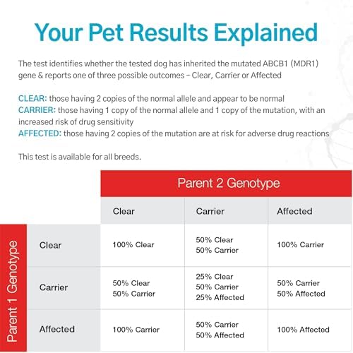 Dog Multidrug Resistance 1 (MDR1) DNA Test Kit | Home Sample Collection Kit for 1 Canine | Puppy MDR1 Testing Kits | Results in 10-15 Working Days | A Complete Kit with No Extra Fees
