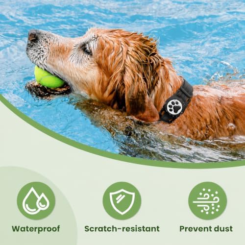 Dog Tracker with Apple Find My, 2 Packs GPS Pet Trackers for Dogs and Cats | Real-Time Location Tracking, No Monthly Fee or SIM Card, Waterproof Dog Collar Tracker with Holder, iOS Only Pet Locator