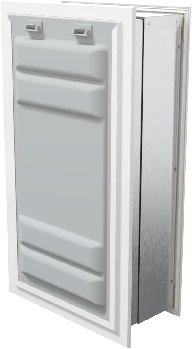 Endura Flap Single Flap Pet Door for Thick Walls | Deep Wall Design up to 13" Thick | Insulating Dual-Layer Flap & Durable Aluminum Frame | Includes Locking Cover | White, XL, Single Flap