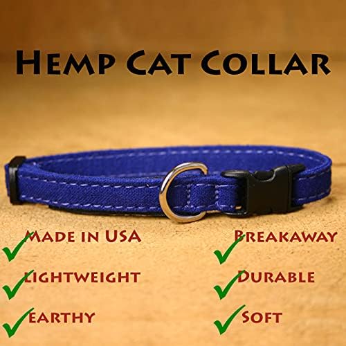 Hemp Cat Collars (Blue)