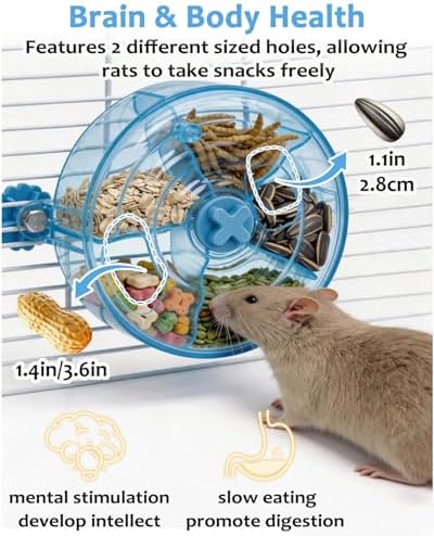 Rotating Rat Foraging Toy, Boosts Mental & Digestive Health