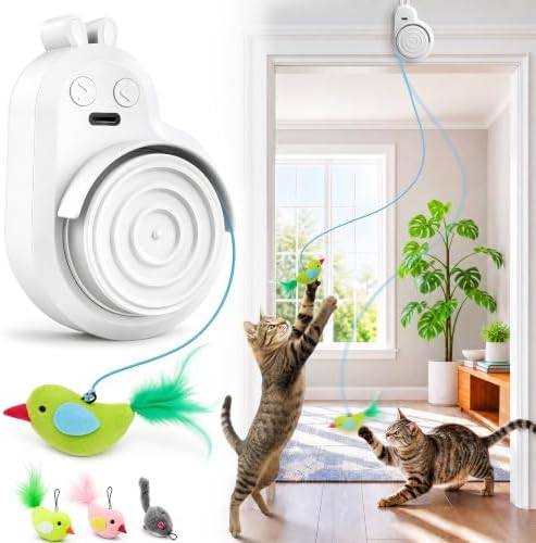 Interactive Cat Toys for Indoor Cats - Automatic Flying Bird for Enrichment