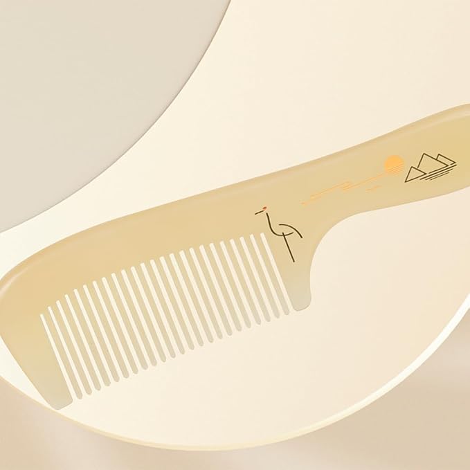 TAN MUJIANG Hair Comb Sheep Horn Mini Size Portable 1pc