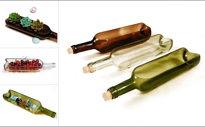 Wine Bottle vase not Included Hanger, only Bottle, Add Your Like Flowers, Plant(1PC Green)