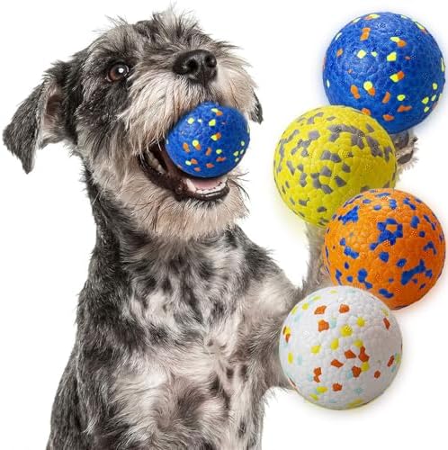 Dog Ball Toys Dog Tennis Ball for Aggressive Chewers Indestructible Bouncy Lightweight Water Toy Fetch Ball for Large Medium and Small Dog