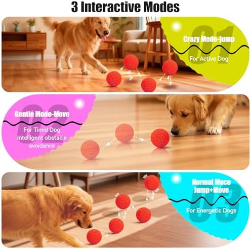 Interactive Dog Toys, Chew-Proof Dog Ball for Aggressive Chewers