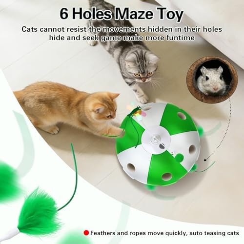 Sofolor Cat Toys Rechargeable, Interactive Cat Toys for Indoor Cats