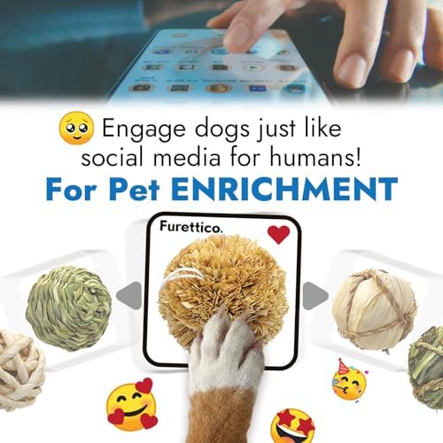 Natural Dog Chew Toy, 1pcs Woven Grass Chew Ball for Dogs, Dental Teething Toy & Interactive Fetch Toys, Outdoor Rattan Digestible Chew Ball for Boredom Relief - Cornsilk