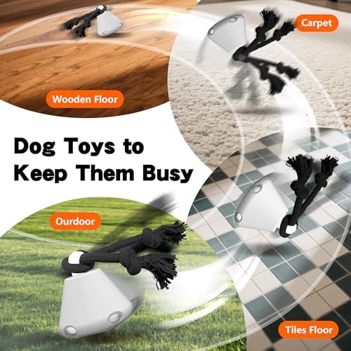 Interactive Dog Toys, Flying Doy Ball Automatic Moving Rolling Dog Toys to Keep Them Busy, Motion-Activated Bouncing Vibrating Dog Ball for Small/Medium/Large Dogs (Flying Saucer)