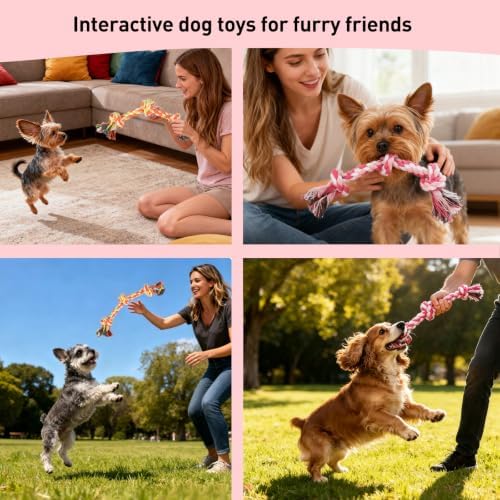 SZEE Dog Rope Toy 2-Pack, Rope Toys for Dogs, Suitable for Small Breeds
