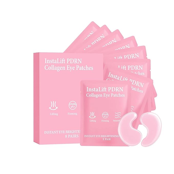 Serene Instalift Pdrn & Collagen Eye Patches, Pdrn Collagen Eye Patches for Puffy Eyes and Dark Circles (1 Box (8 pieces))